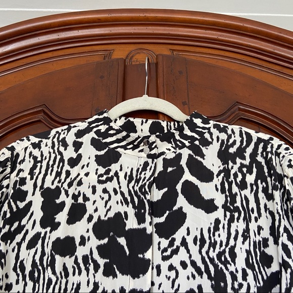 NWT Ba&sh Opus Blouse | Size 1 / US 4 | Black and Ecru, Puff Sleeve - Picture 8 of 16